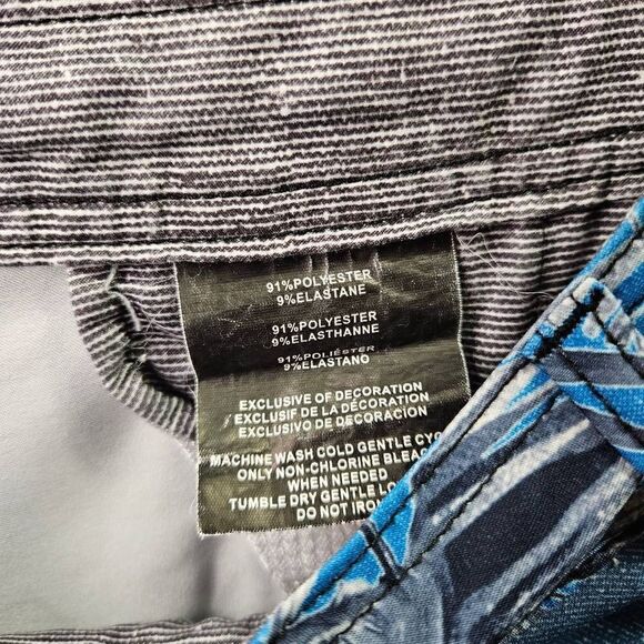 O'Neill Board Shorts Mens Size 30 Blue Palm Tree Print Swim Trunks - Picture 8 of 11